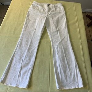 Chico's White Flare Wide Leg Denim